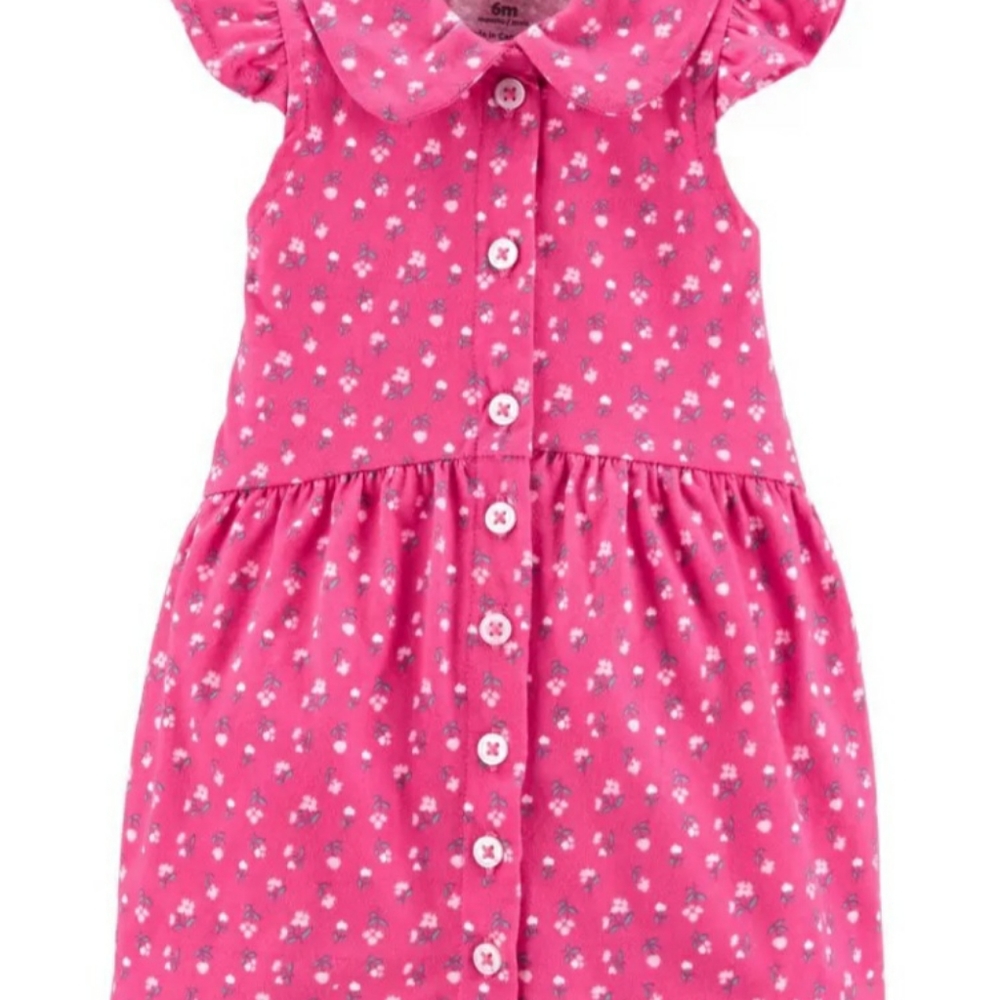 Carter's Floral Button- Front Shirt Dress Size 24